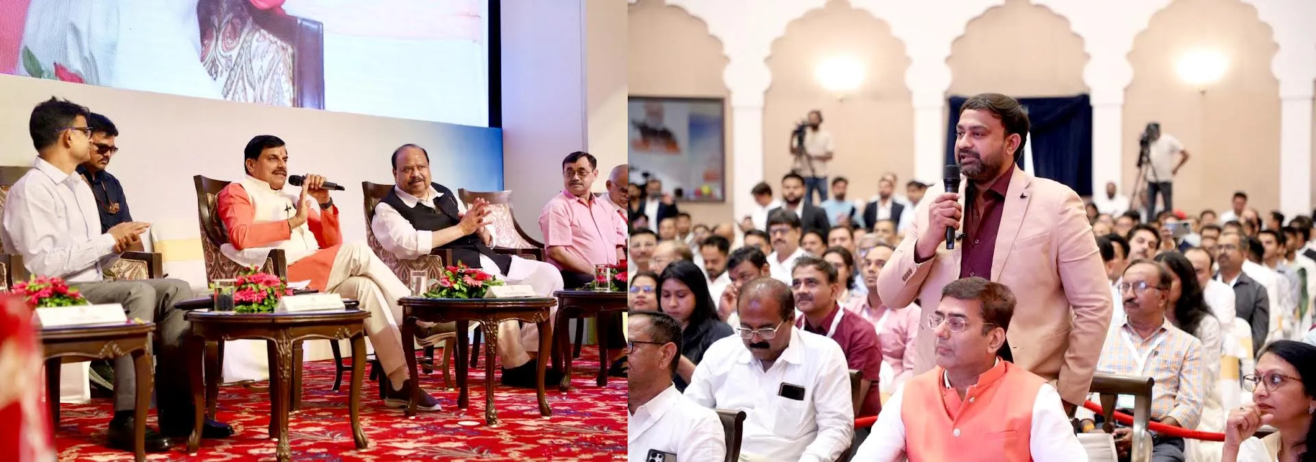 राज्य सरकार प्रदेश में रोजगारपरक उद्योगों की स्थापना को कर रही है प्रोत्साहित - मुख्यमंत्री डॉ. यादव वर्ष 2047 तक प्रदेश में एक करोड़ एमएसएमई की जाएंगी स्थापित
सूक्ष्म, लघु और मध्यम उद्योग भारतीय अर्थव्यवस्था का आधार प्रधानमंत्री श्री मोदी के सुशासन के 12 वर्ष से देशवासियों को सिंहस्थ के समान अमृत स्नान का प्राप्त हुआ अवसर
मुख्यमंत्री डॉ. यादव ने सिंगल क्लिक से 900 एमएसएमई यूनिट्स को 360 करोड़ रुपये से अधिक की वितरित की प्रोत्साहन राशि मुख्यमंत्री ने समृद्ध एमएसएमई-विकसित मध्यप्रदेश कार्यक्रम में उद्यमियों से किया संवाद